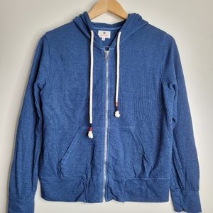 Sundry Full-Zip Light Weight Hooded  Jacket. Size 0. Blue.